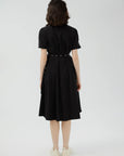 Casual Waist-Cinched Shirt Dress