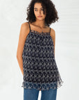 Lace Print Pullover Tank Top