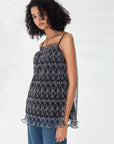 Lace Print Pullover Tank Top