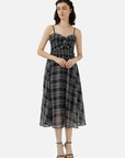 Color-Blocked Plaid Dress