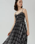 Color-Blocked Plaid Dress