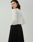 V-neck Texture Cardigan Sweater