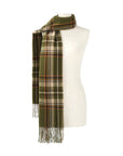 Stylish Deep Green Scarf with Fringe Detail