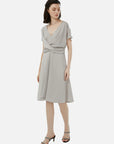 V-Neck Chiffon Flowy Dress
