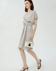 V-Neck Chiffon Flowy Dress