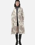Printed Double Breasted Trench Coat