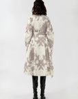Printed Double Breasted Trench Coat