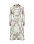 Printed Double Breasted Trench Coat