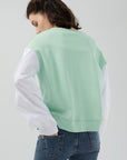Round Neck Color-Block Sweatshirt