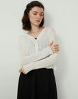V-neck Cardigan Sweater