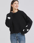 Round neck pullover's joyful Halloween fashion: Enhancing the festive spirit.