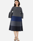 Trumpet Sleeve Loose Sweater Dress