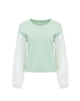 Round Neck Color-Block Sweatshirt