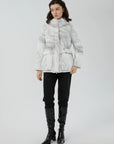 Stylish Hooded Down Jacket Featuring Detachable Length Feature
