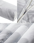 Printed Drawstring Hooded Goose Down Coat