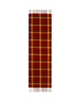 Color Block Plaid Fringe Scarf