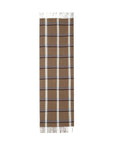 Color Block Plaid Fringe Scarf