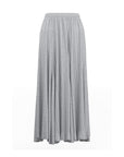 Elastic Waist Crinkle Midi Skirt
