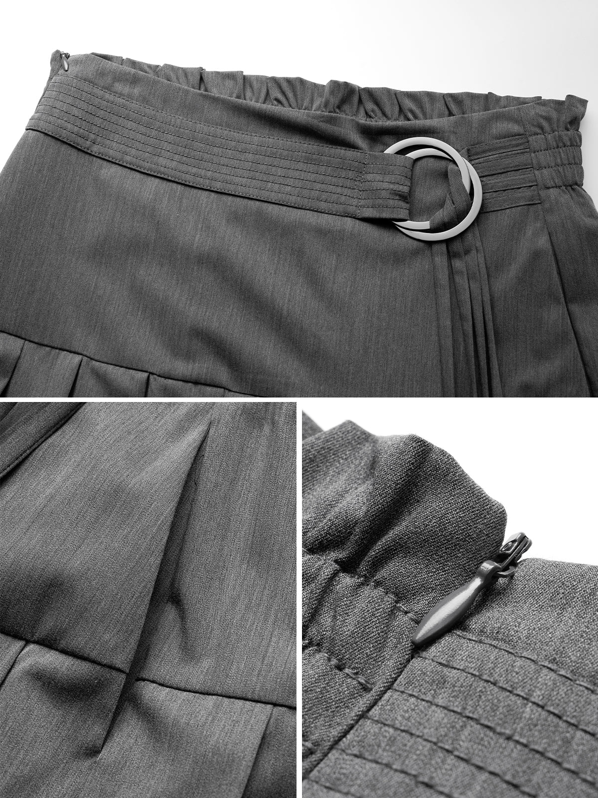Pleated A-Line Midi Skirt