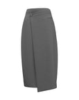 Asymmetric Slit Midi Skirt