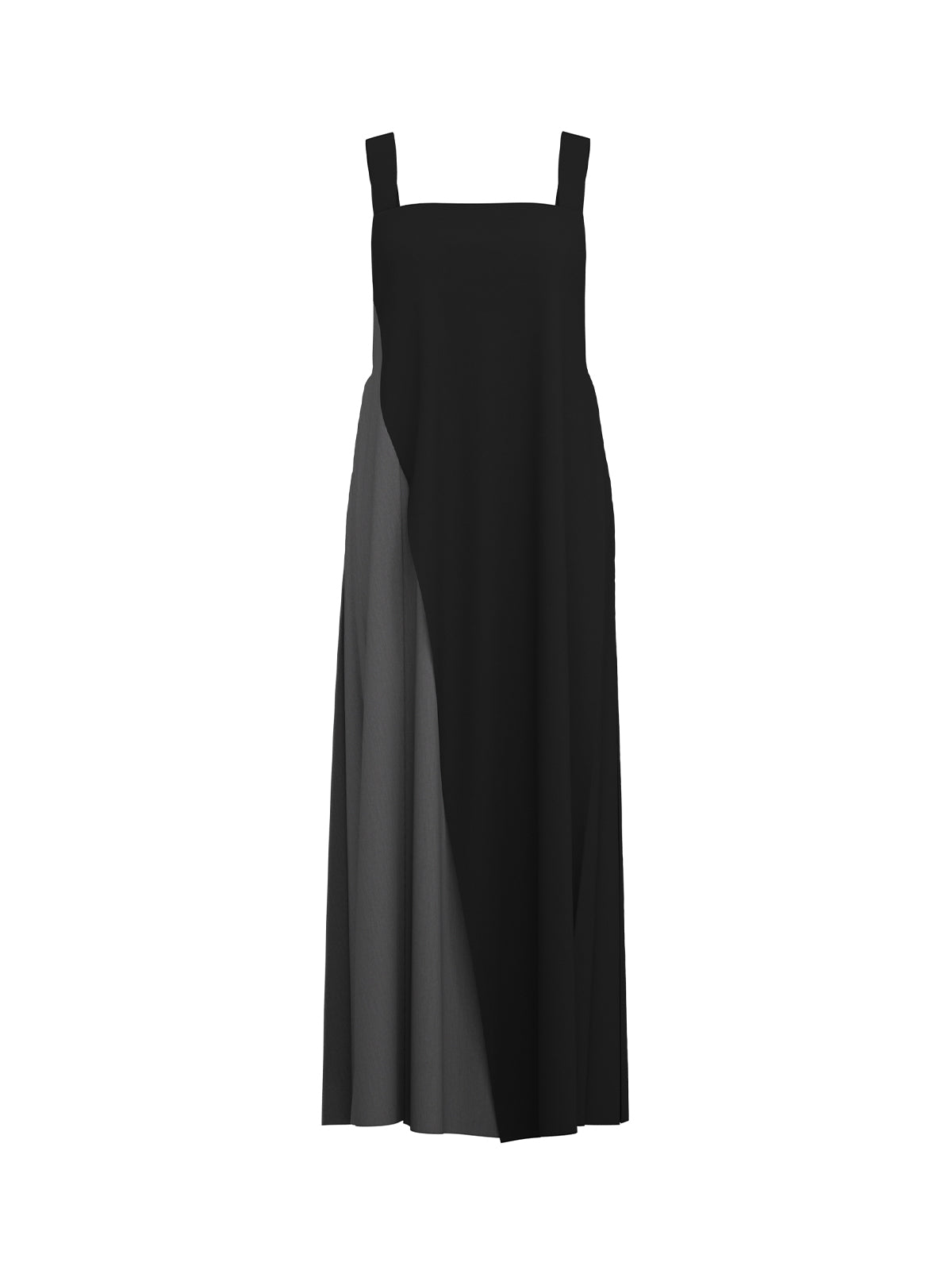 Coloblock Overall Midi Dress