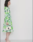 Casual Floral-Print Long-Sleeved Dress