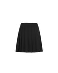 Double-Breasted Pleated A-Line Skirt