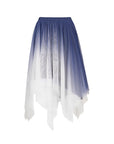 Gradient Color Mesh A-Line Skirt