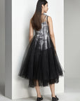 Sheer Mesh Slip Two-piece Sleeveless Dress