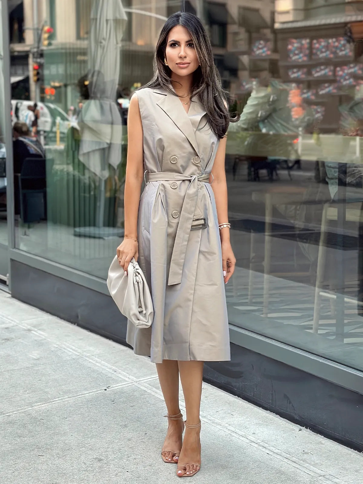 A-line Transitional Sleeveless Coat