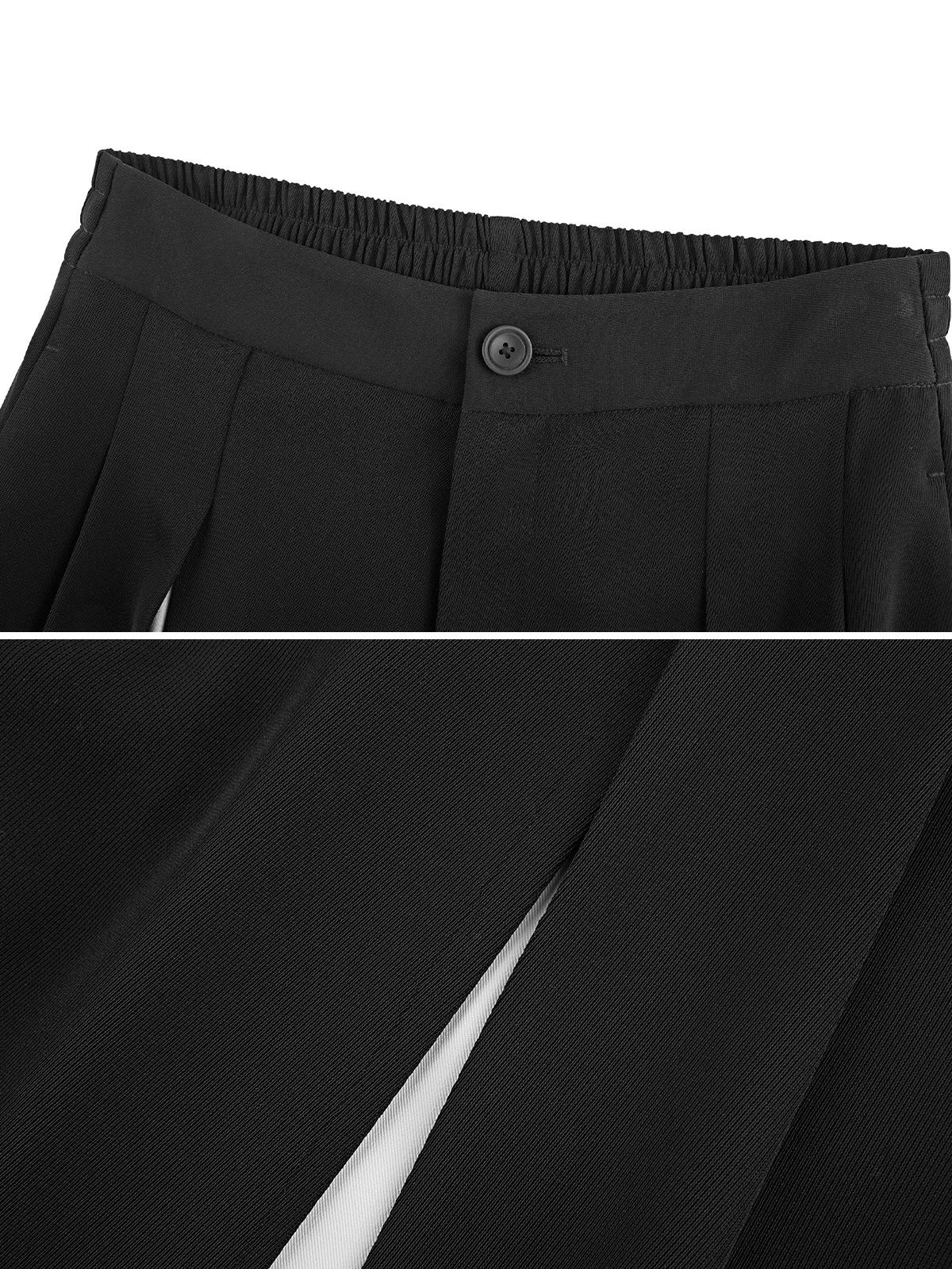 Pantalones de pierna recta de gasa de cintura alta