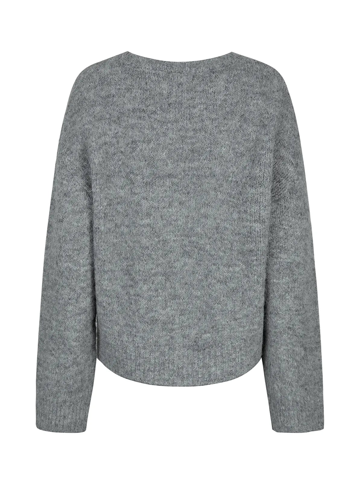 Round Neck Irregular Drop Shoulder Sleeve Sweater