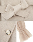 Conjunto de lana de dos piezas con capa de abrigo corto