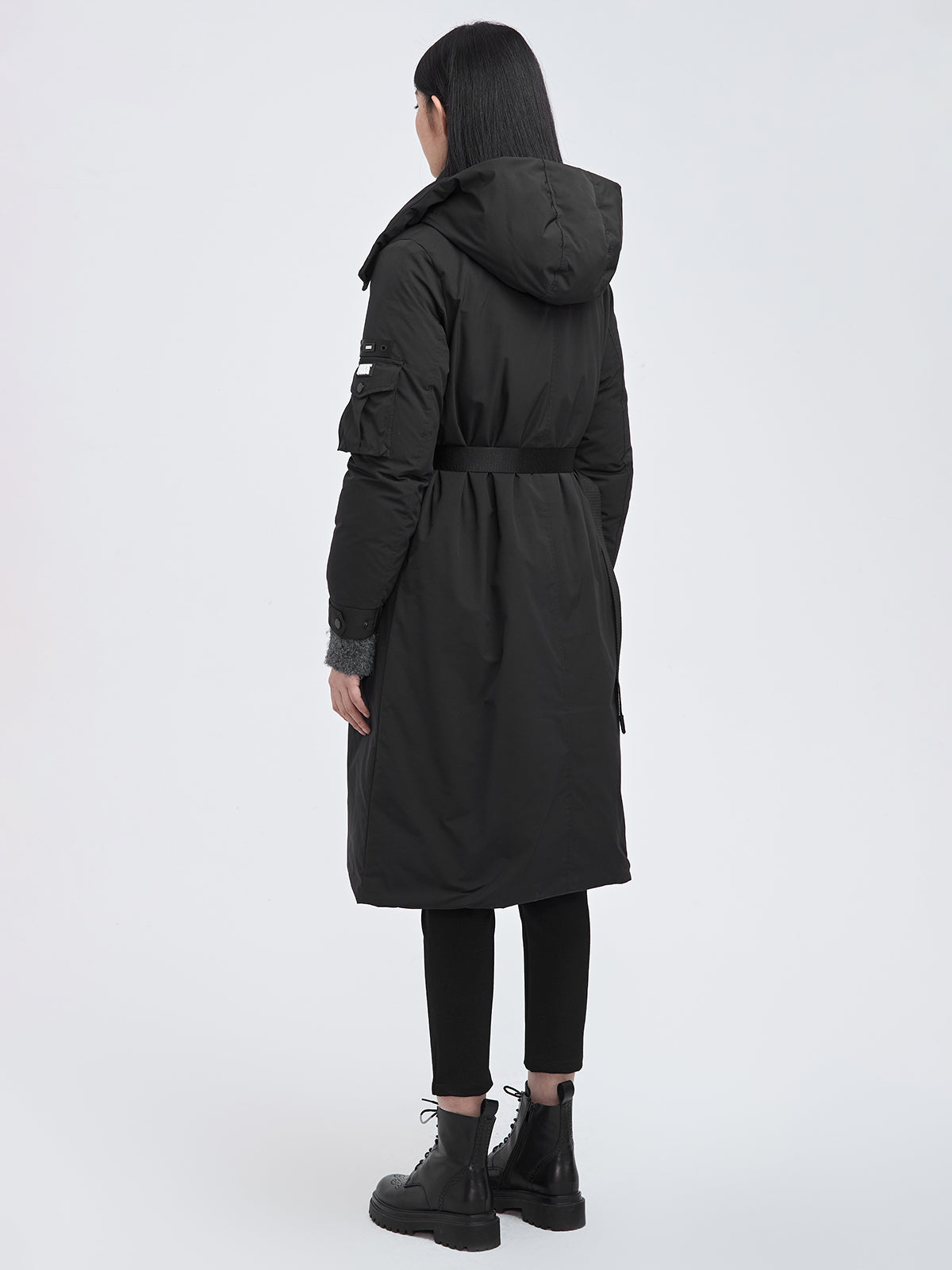 Hooded Pocket Detailed Down Coat