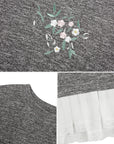 Round Neck Floral Embroidered Sweater