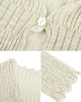 V-neck Texture Knit Cardigan