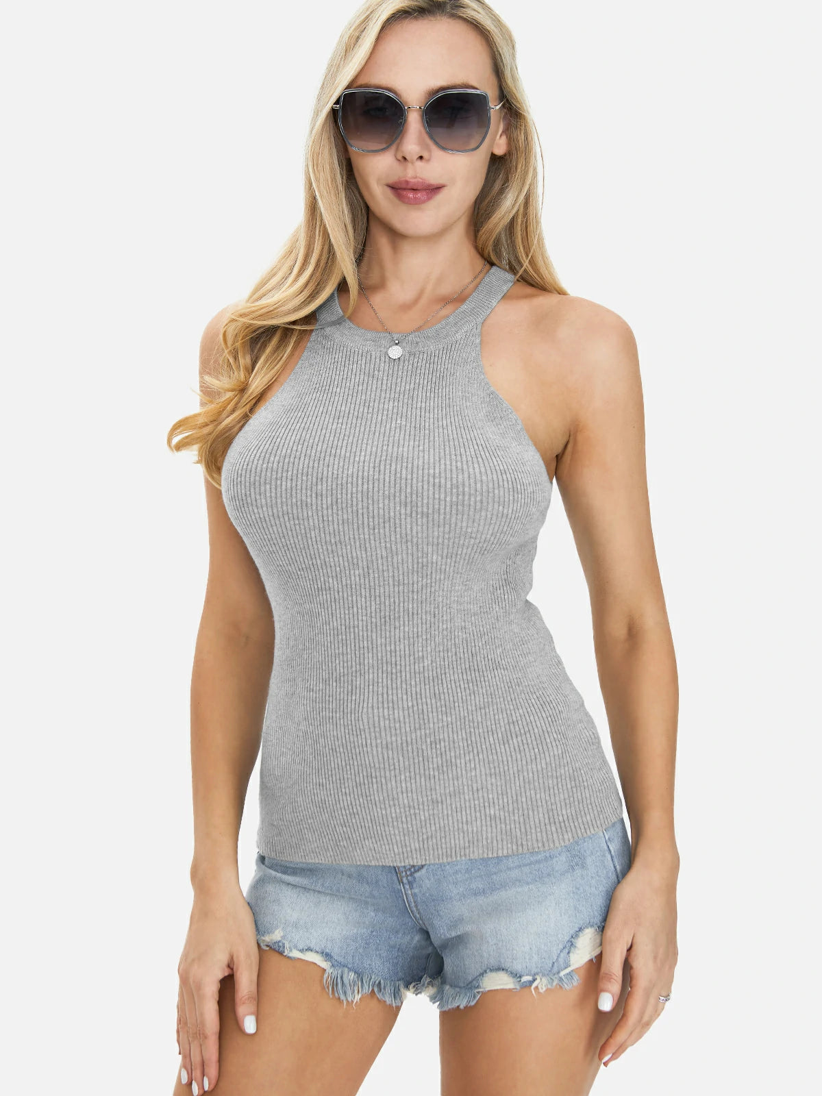 Sleeveless Knitted Tank Tops