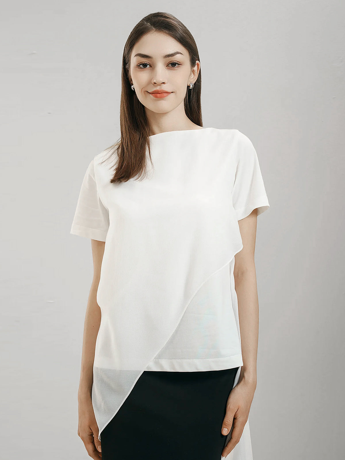 Asymmetrical Sequin T-Shirt