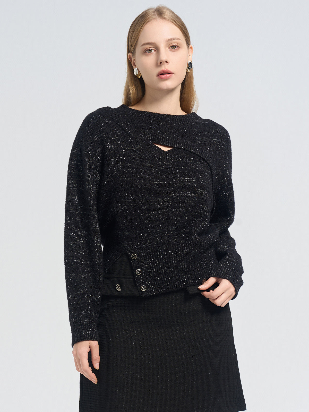 Crewneck Cutout Sweater