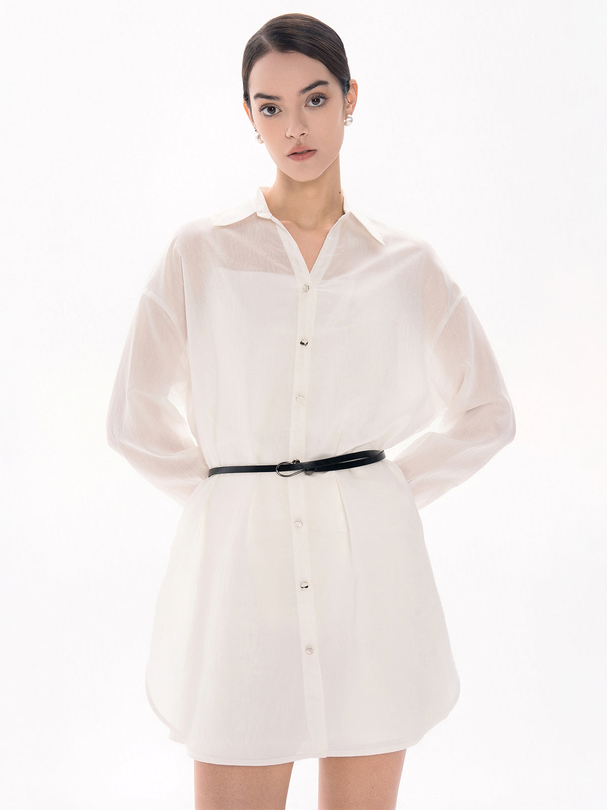 Drop Shoulder Loose Fit Longline Shirt