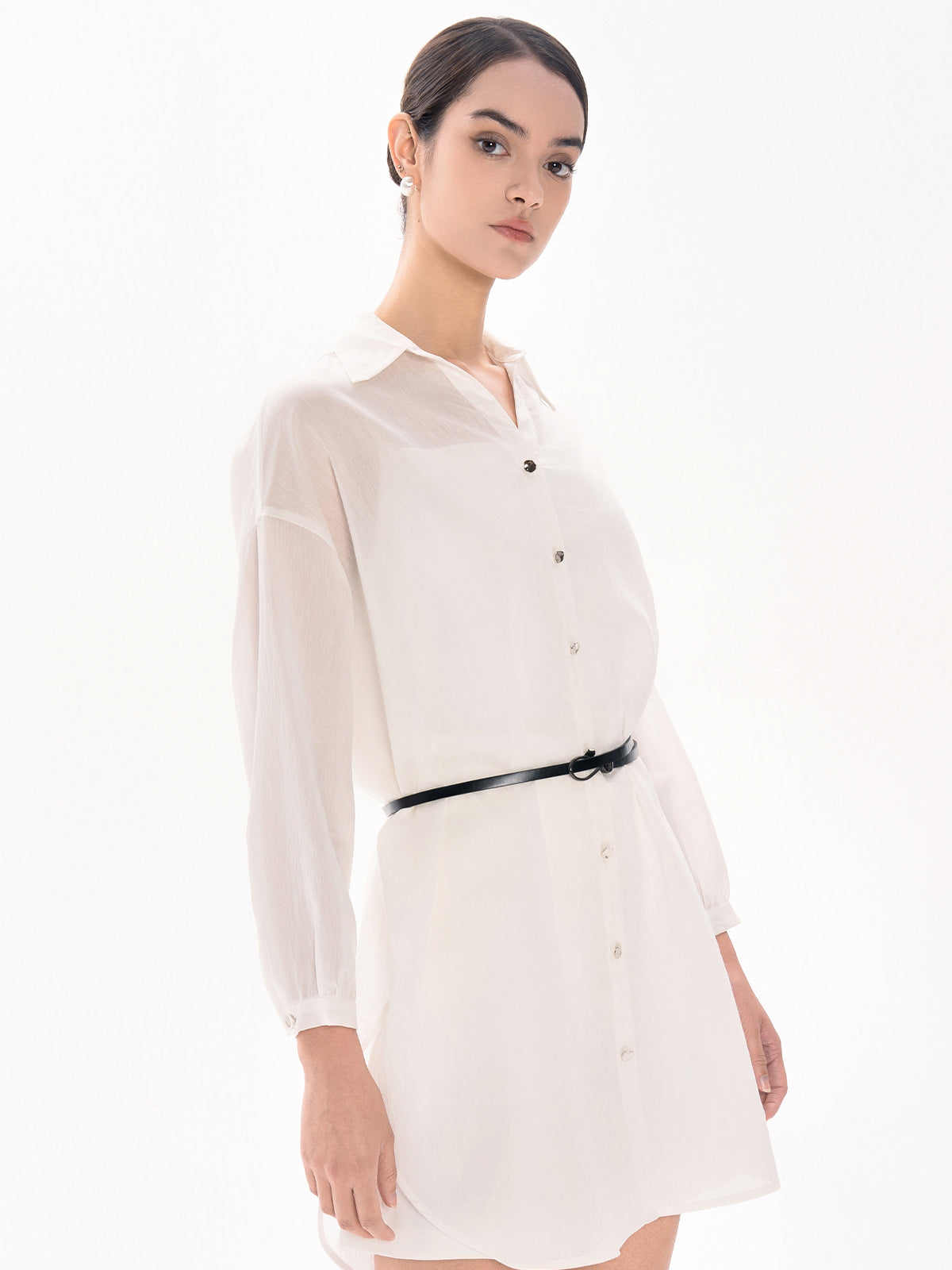 Drop Shoulder Loose Fit Longline Shirt
