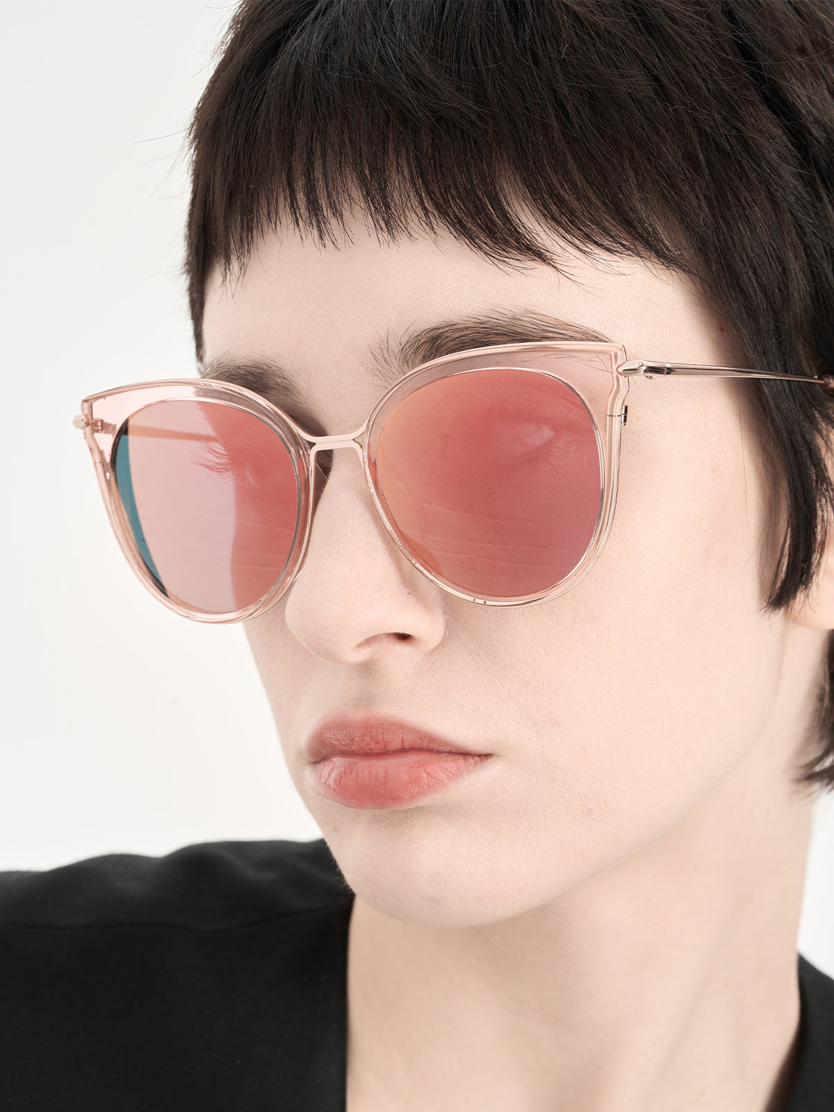 Trendy Pink Round Sunglasses
