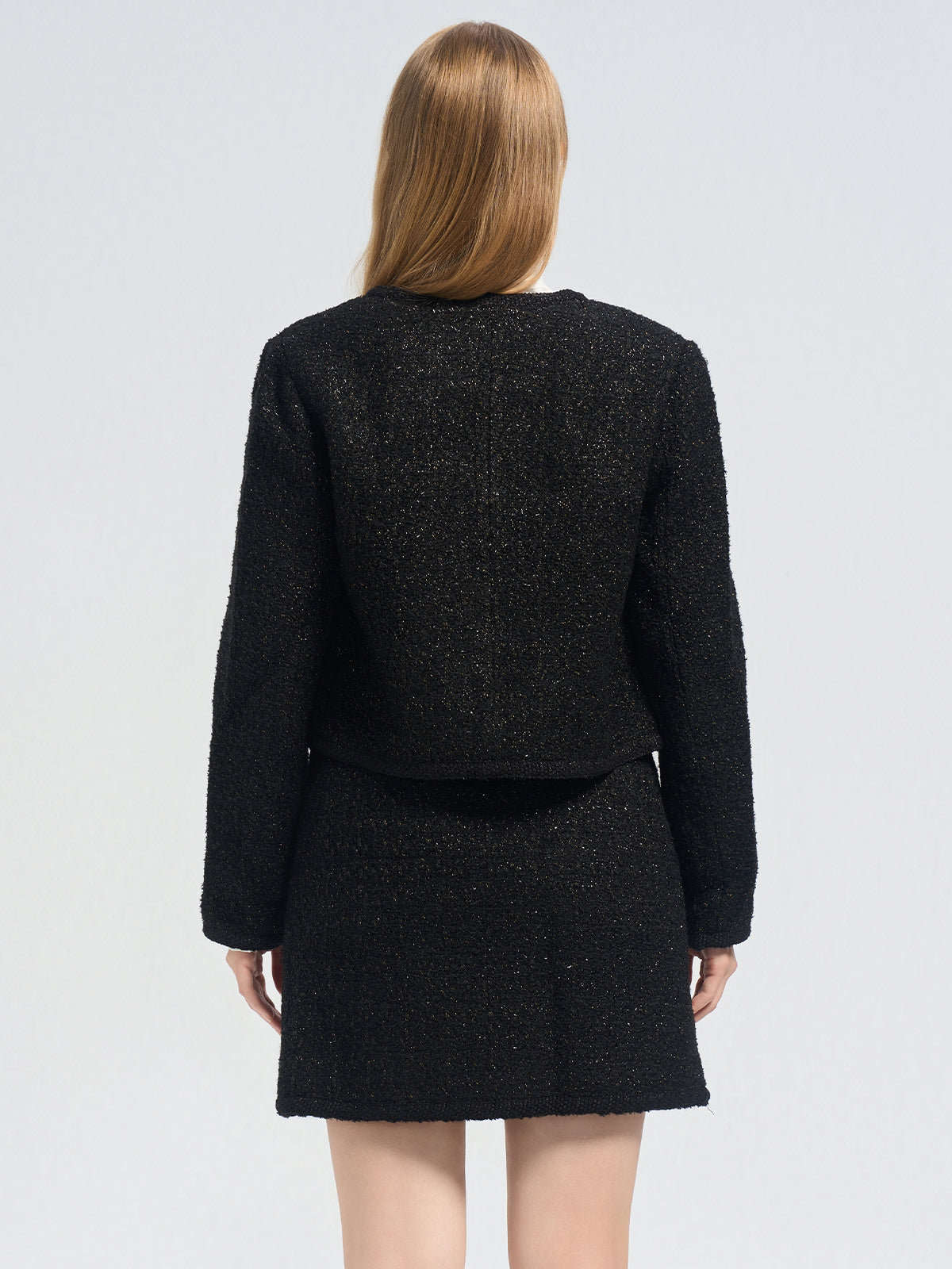 Crop Sparkle Tweed Jacket