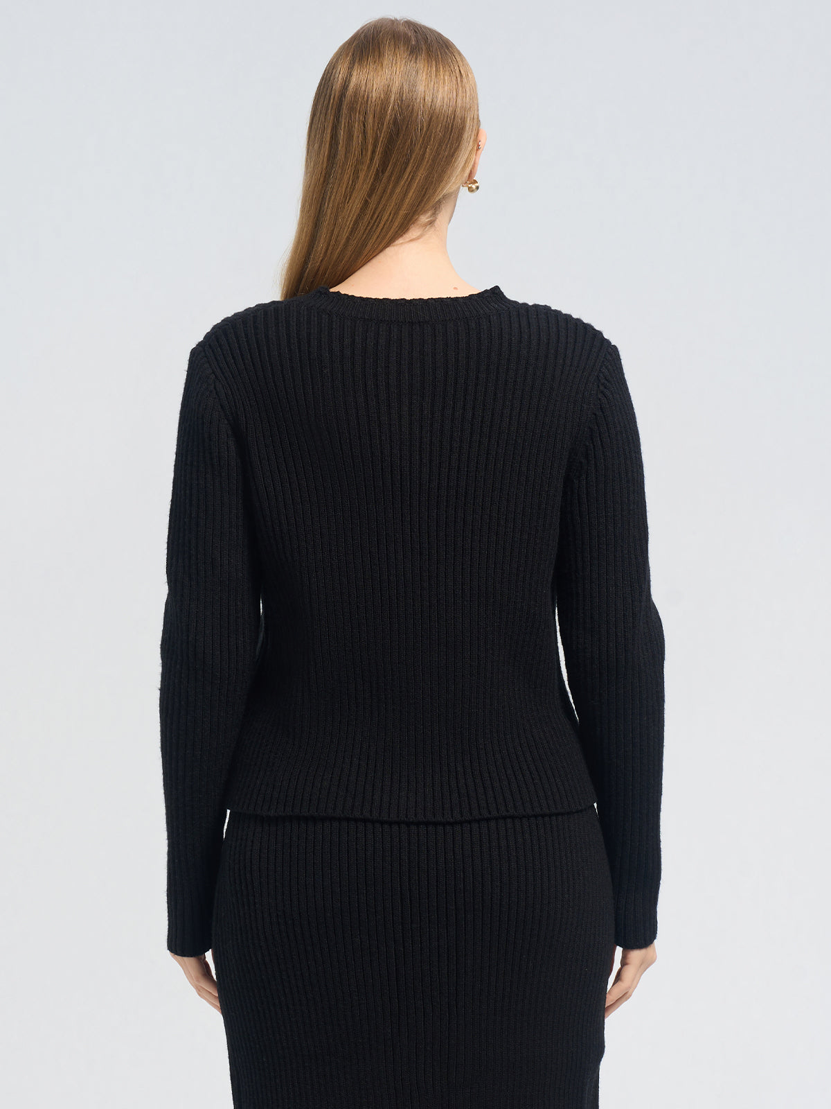 Solid Textured Knit Cardigan