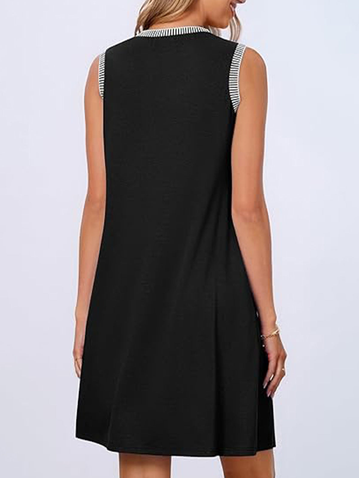 Contrast Trim Minidress