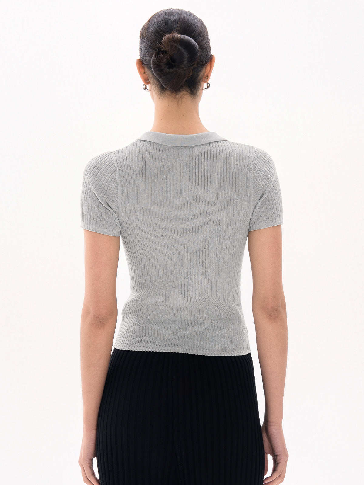 Rib Short Sleeves Top