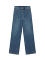 Split Hem High-Rise Loose Jeans