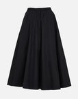 High-Waist A-Line Midi Skirt