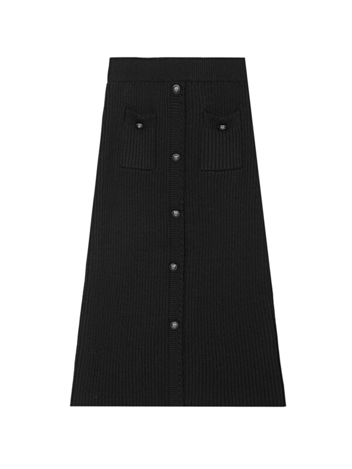 S·DEER striped button-front pockets skirt, casual and cozy