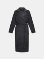 Leopard Tie Belted Wrap Coat